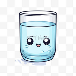 水图片_玻璃杯水元素立体免抠图案