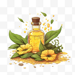 瓜籽油图片_向日葵瓜籽油元素立体免抠图案
