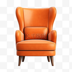 休闲沙发椅图片_皮质沙发椅元素立体免抠图案