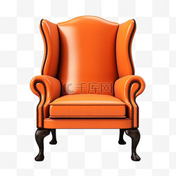 皮质沙发椅元素立体免抠图案