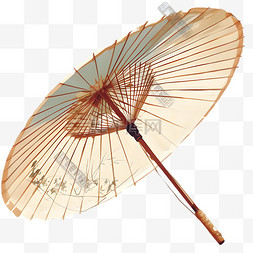 清明节传统古风油纸伞24元素