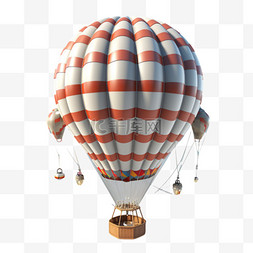 天空免抠素材图片_天空热气球元素立体免抠图案