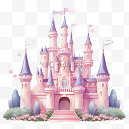 梦幻图片_梦幻城堡元素立体免抠图案