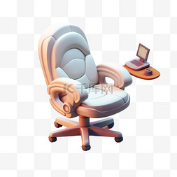 舒适沙发椅元素立体免抠图案