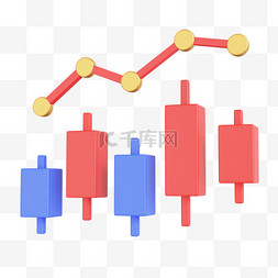 金融图片_3D上涨趋势增长设计