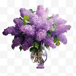 紫藤花长廊图片_紫藤花花瓶元素立体免抠图案