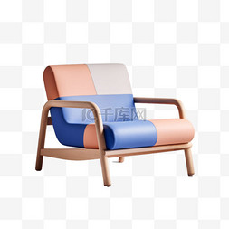 摊在沙发上图片_沙发椅子元素立体免抠图案