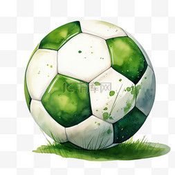 立体足球免抠png图片_绿色足球元素立体免抠图案