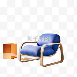 摊在沙发上图片_沙发椅子元素立体免抠图案