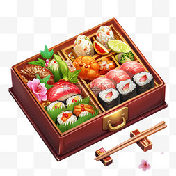 寿司食物元素立体免抠图案