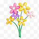 3D立体爱在母亲节花束设计图