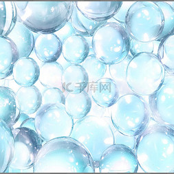 玻璃珠子蓝色元素