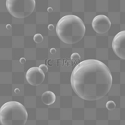 白色透明气泡梦幻泡泡png图片