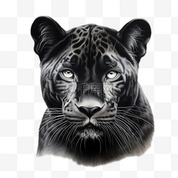 黑豹动物元素立体免抠图案