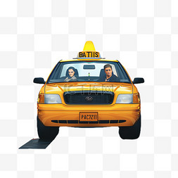 出租车装饰图片_出租车驾驶元素立体免抠图案