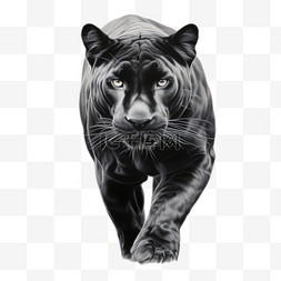 黑豹动物元素立体免抠图案