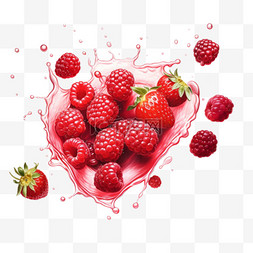 桑果图片_草莓桑果元素立体免抠图案