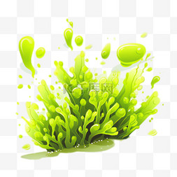 海草水藻元素立体免抠图案
