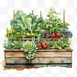 菜园蔬菜元素立体免抠图案