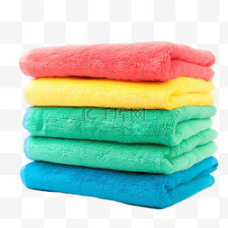 彩色毛巾图片_毛巾彩色元素立体免抠图案