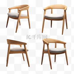 餐椅家具图片_餐椅家具元素立体免抠图案
