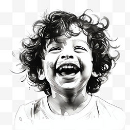 儿童大笑图片_儿童大笑元素立体免抠图案