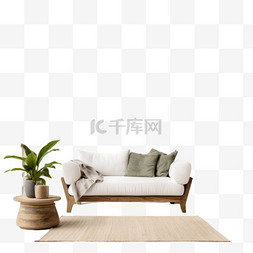 植沙发图片_沙发绿植元素立体免抠图案