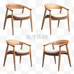 餐椅家具元素立体免抠图案
