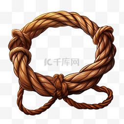 麻绳绳索元素立体免抠图案