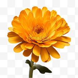 黄色菊花装饰图片_黄色菊花元素免抠图案立体