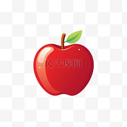 免抠红色苹果图片_红色苹果元素免抠图案立体