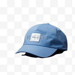 蓝色帽子元素立体免抠图案