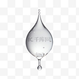 透明水滴元素立体免抠图案