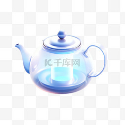 茶壶图片_透明茶壶元素立体免抠图案
