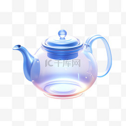 茶壶图片_透明茶壶元素立体免抠图案