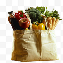 蔬菜布袋元素立体免抠图案