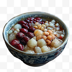 桂圆莲子羹元素立体免抠图案