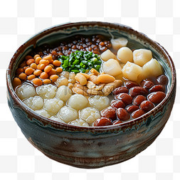 桂圆莲子羹元素立体免抠图案