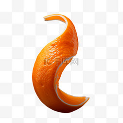 橙皮果肉元素立体免抠图案