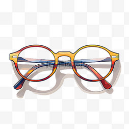 眼镜镜框元素立体免抠图案