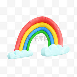 3d黏土彩虹图片