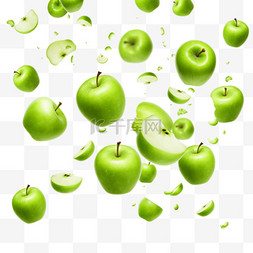 水果青苹果免抠图片_青苹果水果元素立体免抠图案