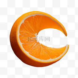 橙皮图片_橙皮果肉元素立体免抠图案