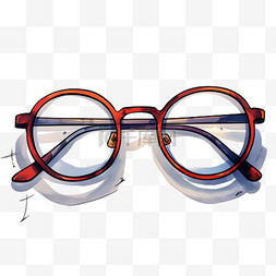 工艺眼镜框图片_眼镜镜框元素立体免抠图案