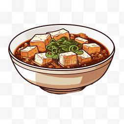 酸菜炖豆腐图片_麻辣豆腐元素立体免抠图案