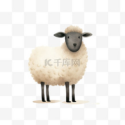 山羊羊羔元素立体免抠图案