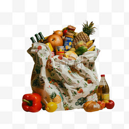 蔬菜布袋元素立体免抠图案