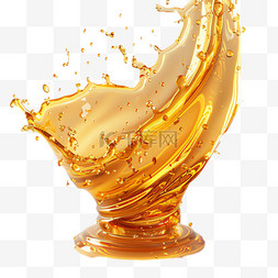 金色食用油元素图片_金色食用油元素立体免抠图案