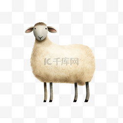 山羊羊羔元素立体免抠图案