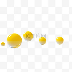 黄色圆球立体图片_黄色圆球元素立体免抠图案